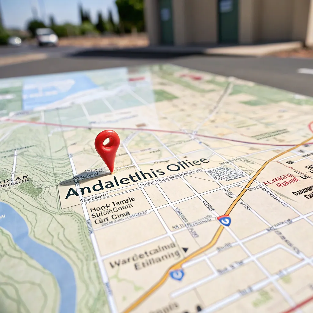 Map showing location of Andralethis office